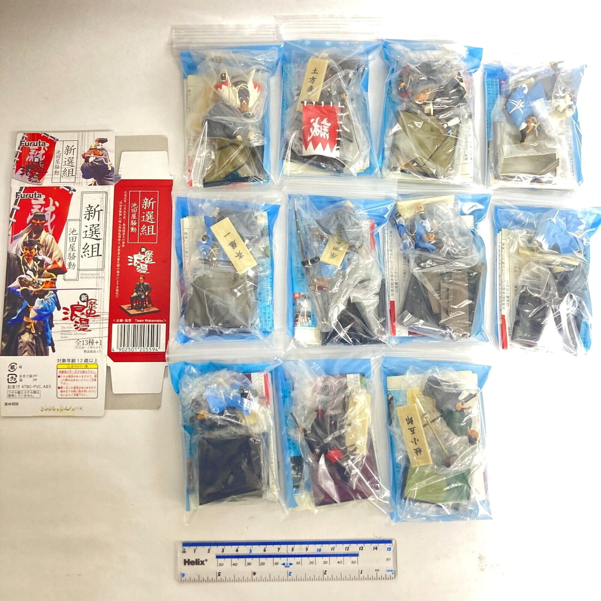 FuRyu Needle Snagger Figure 6個セット Shinsengumi Ikedaya-soudou Samurai Mini Figure Set of 11 Furuta