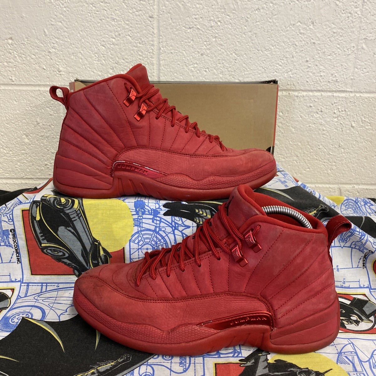 Nike Air Jordan 12 Retro Gym Red Toro Size 9 130690-601 Year 2018