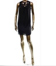 STUDIO M sleeveless Black Dress with detailed Neckline - Size M - $118