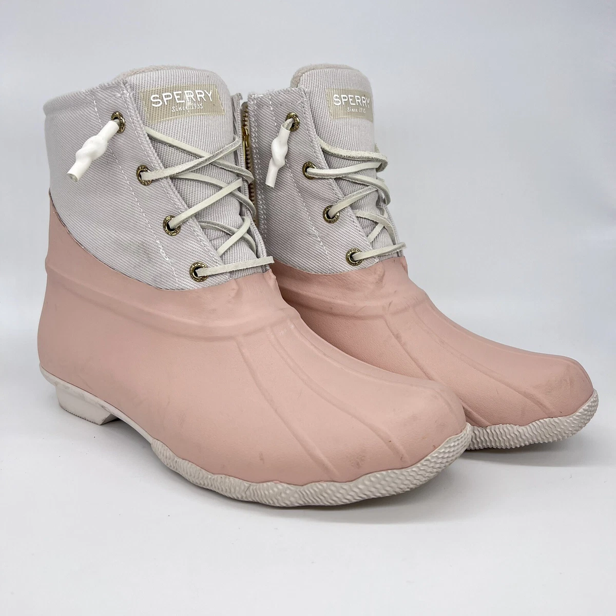Rose gold duck boots sale