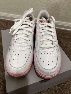 Nike AIR FORCE 1 (GS) WHITE/PINK FOAM C73839 107 Size 4.5Y | eBay