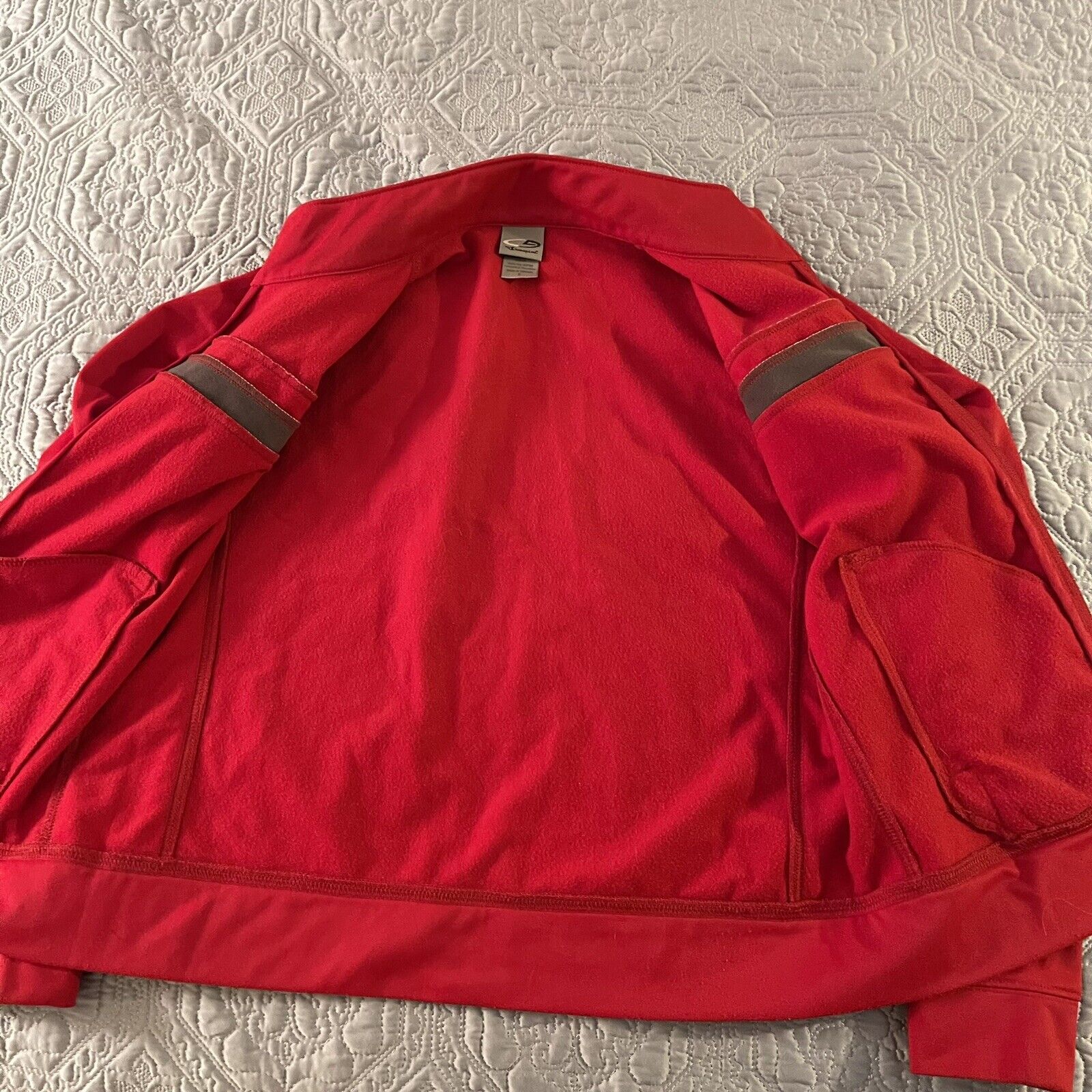 Vintage CHAMPION Red Full Zip Jacket Size Small - image 3