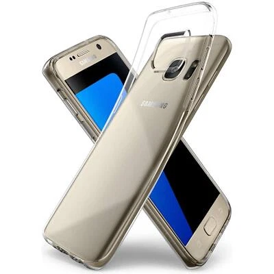 Schutz Hülle Für Samsung Galaxy S7 Handy Tasche Slim Silikon Cover Case Klar - Bild 1 von 4