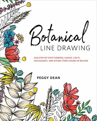 Botanical Line Drawing: 200 Step-by-Step Flowers, Leaves, Cacti, Succulents, and Other Items Found In Nature - Image 5