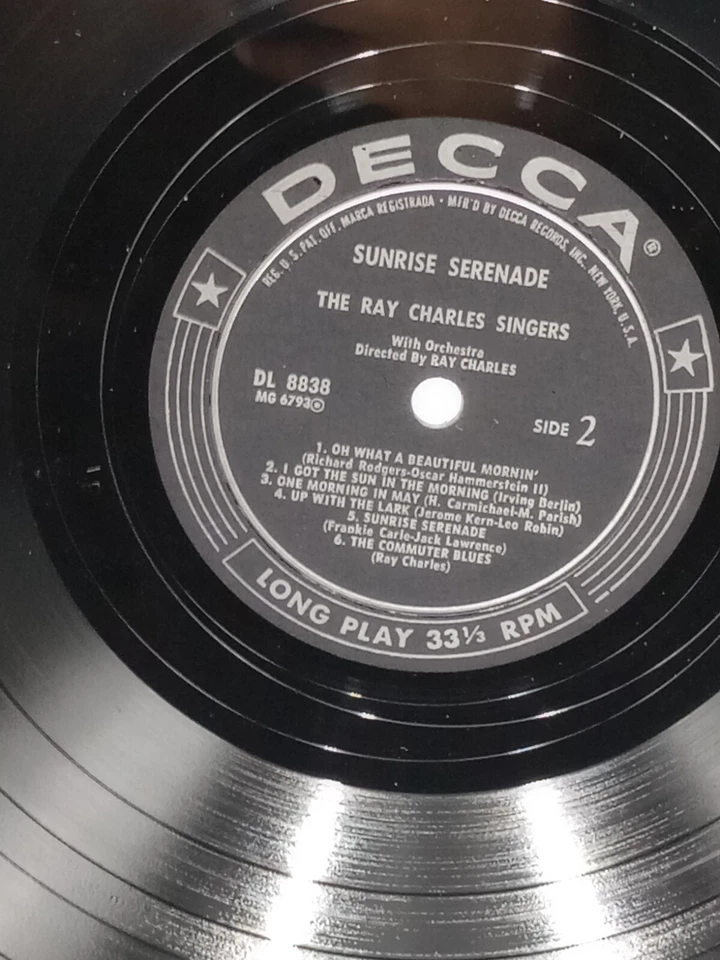 The Ray Charles Singers - Sunrise Serenade LP Mono Decca DL 8838 1959 - Image 3 of 4