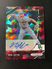2020 Prizm Draft Picks Nick Loftin Auto Burgundy Cracked Ice Prizm Auto #10/12