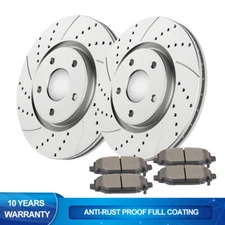Front Drilled Disc Rotors Brake Pads for Dodge Grand Caravan Town & Country C/V