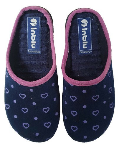 INBLU WOMENS CLOG SLIPPERS MULE SLIP ON COMFORT OUTDOOR ANIMAL HEARTS PADDED - Picture 11 of 82