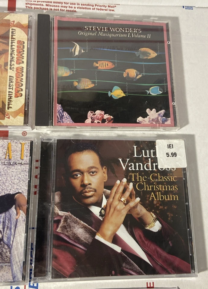 Lot of 8 R&B Soul Love Singer CD's Luther Vandross, Keith Sweat, Stevie Wonder Foto 4 de 4