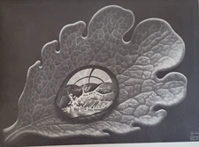 DEW DROP (1948 Depicts Reflection Tiny Spherical Surface World) M C Escher Print