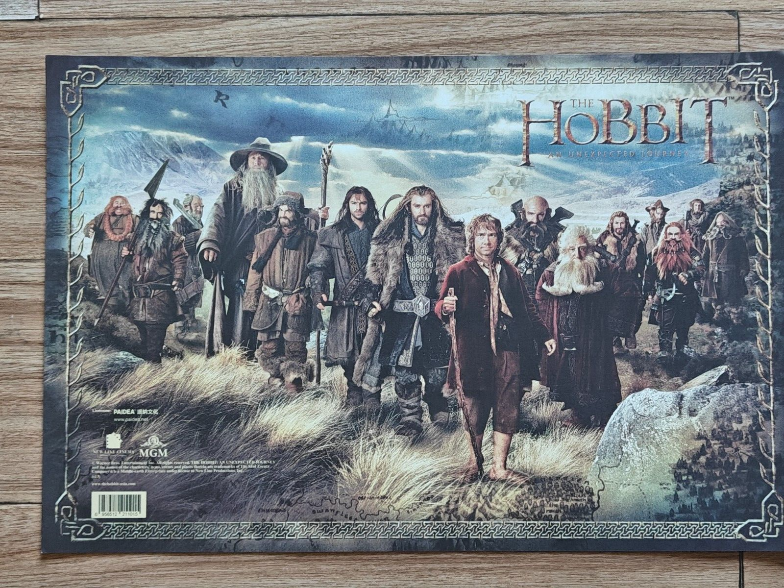 The Lord of the Rings Middle-earth Map 27x41cm Hobbit Fantasy Art