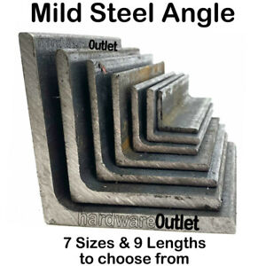20 x 20 x 3mm - 400mm Mild Steel Angle Iron Plan Steel Section Lengths