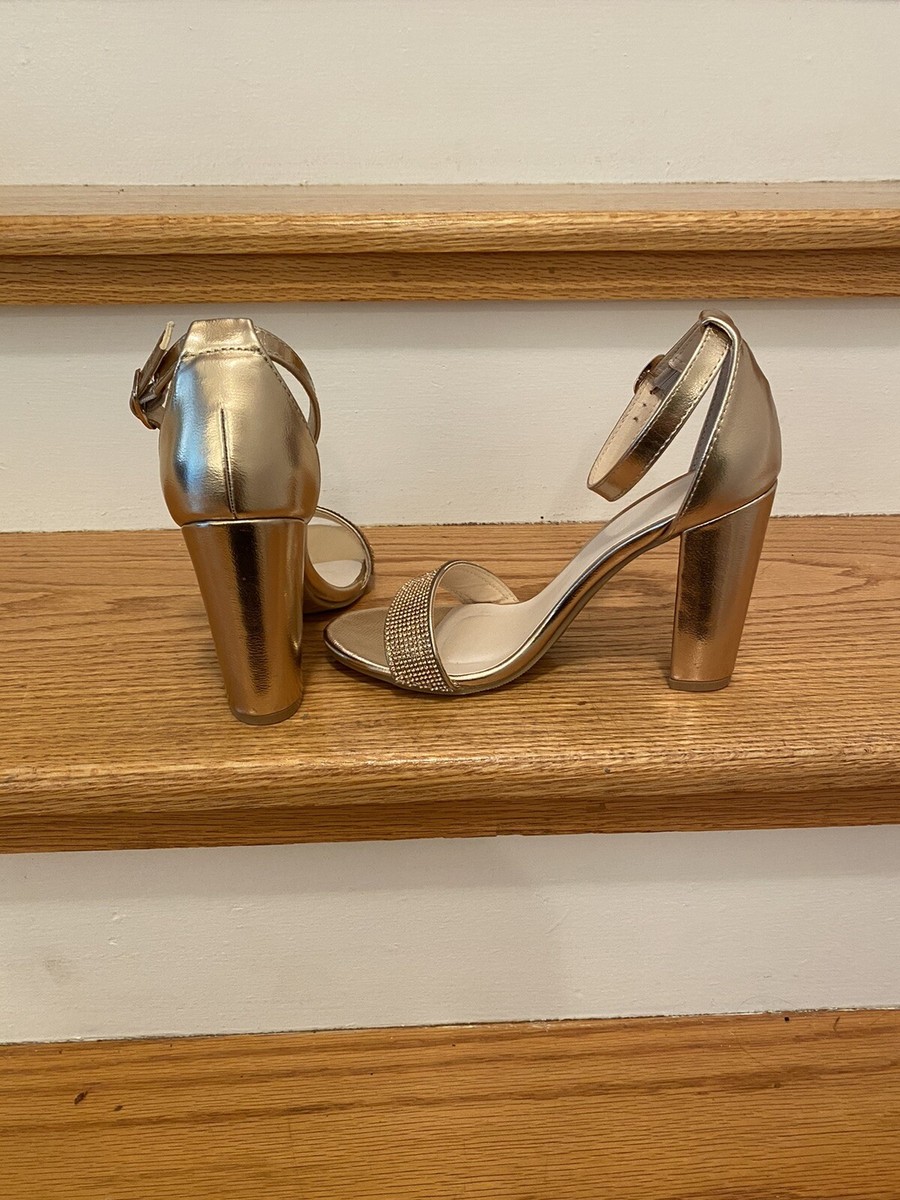 boohoo rose gold heels