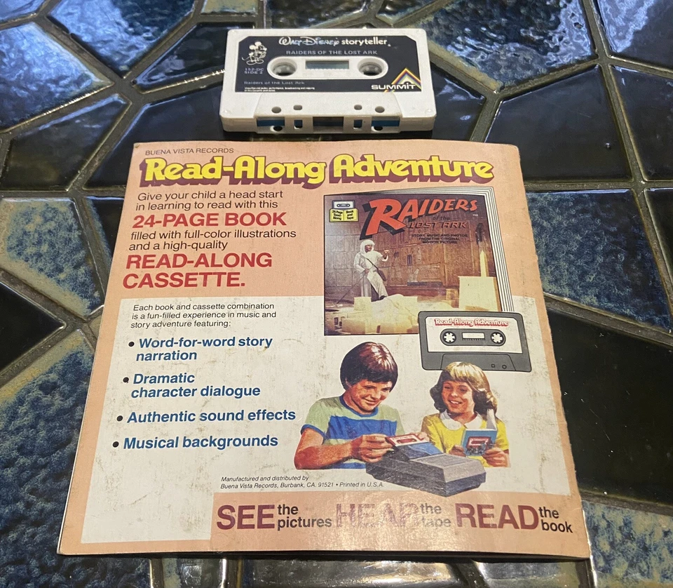 Raiders Of The Lost Ark 24 Page Read-Along Book And Cassette Tape Lucas Film - Image 2 of 4