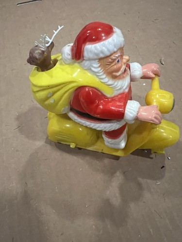 VTG Santa On A Motorscooter With A Reindeer In His Pack friction toy Hong Kong 
