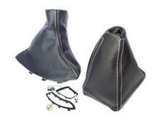 Schaltsack Handbremsmanchette Fur BMW X3 E83 Leder Naht Weiss + Rahmen