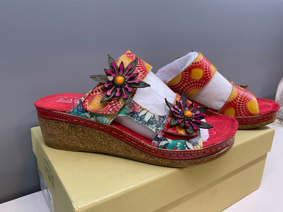 L'Artiste by Spring Step Polka-RDM - Red Multi Women's Size 5