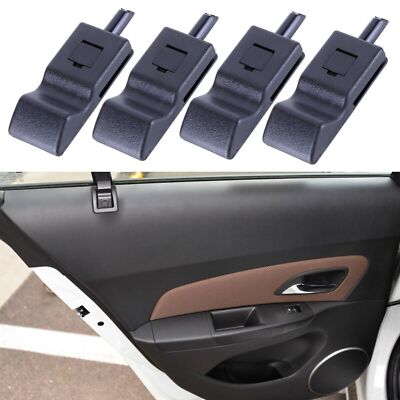 4 Black Titanium Door Lock Knobs For Silverado & Sierra 2007-2013 - Easy Install