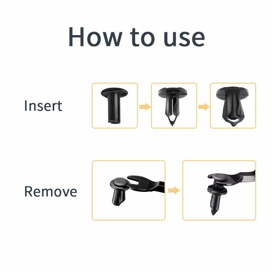 Remaches de carrocería de clips de guardabarros 100 un. para Polaris Ranger TRX 400EX RZR XP 1000 Honda Foto 4 de 4