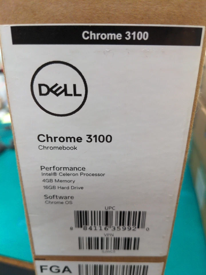 Dell Chromebook 3100 11 11.6 Celeron 4GB RAM 16GB HDD New In Box - Image 2 of 4