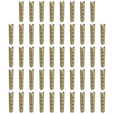 48Pcs 23mm Open Mouth Shoelace Tips Caps, Bronze