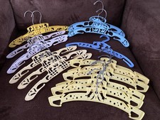 17 VTG Pastel Baby Clothes Hangers Plastic Metal Swivel Cow Jumps Over Moon 12  