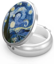 Pill Box 3 Compartment Small Pill Case,Portable for Pocket or Purse Pill Organiz