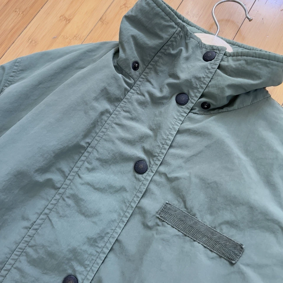 Vintage Rag & Bone Parka Jacket Womens Small Military Green Quilted Merino Wool - Image 4 of 4