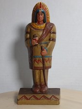 Vtg MCM The Strata Group Cast Iron Native American Indian Cigar Shop Door Stop