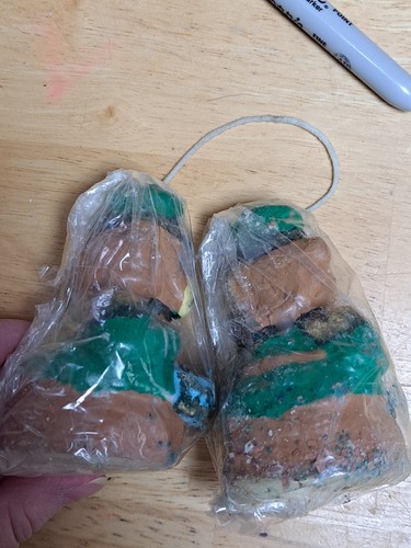 Paar verbundene Weihnachten Trommler Bären Wachskerzen *siehe Beschreibung* B40 - Bild 3 von 4