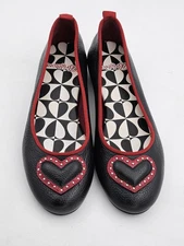Brighton Cherie Ballerina Black Red Heart Brand New Size 6.5 RARE Slide