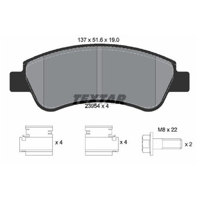 Satz Bremsbeläge Bremsklötze vorne für Citroen C4 LA 1 LC 0B DS3 SA | 2421338