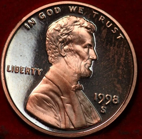 1998-S Lincoln Memorial Cent Proof — photo from the most recent tracked eBay sale