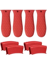 8 Pack Cast Iron Handle Cover Silicone Hot Handle Holder Assist Handle Holder No
