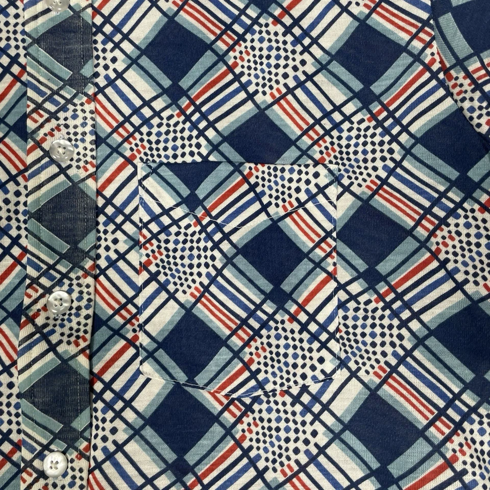 Camisa Towncraft Vintage Años 60 70 Para Hombres Grande Disco Mod Atomic Rockabilly Waves EE. UU. Foto 3 de 4