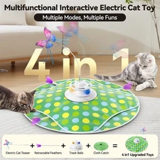 Cat Intelligent Interactive Toy,Rotation Cat Laser Toy,Hide Seek Moving Wand