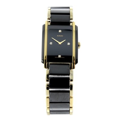 Iconic Ladies Rado Integral Jubile Gold PVD & Ceramic With Diamond Dial Watch