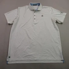 Greyson Shirt Mens XL Polo White Short Sleeve Golf Golfing Lightweight