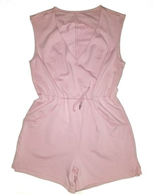 Lululemon French Terry V-Neck Romper Shorts Peony Pink Modal One Piece NEW Sz 2