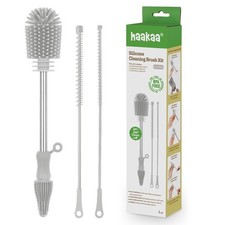 Silicone Cleaning Brush Kit Household Cleaning Brushes for Bottles and Crev...