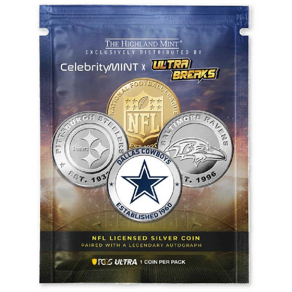 NFL Hall of Fame Silver Series Autographed Coin Mystery Box SKU:OPC252