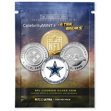 NFL Hall of Fame Silver Series Autographed Coin Mystery Box SKU:OPC252