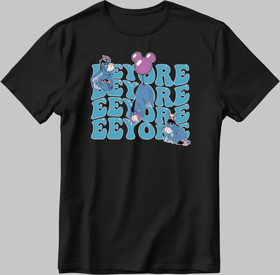 Disney Eeyore weiß-schwarz Herren/Damen T-Shirt AB156
