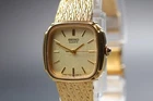Vintage 1983 *Near MINT* Seiko Bracelet 7321-5110 Gold Quratz Womens Watch JAPAN