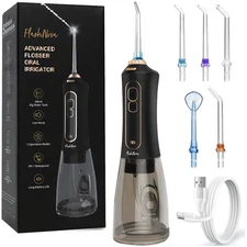 Water Flosser for Teeth – Cordless Rechargeable Portable Air Flosser for Teet...