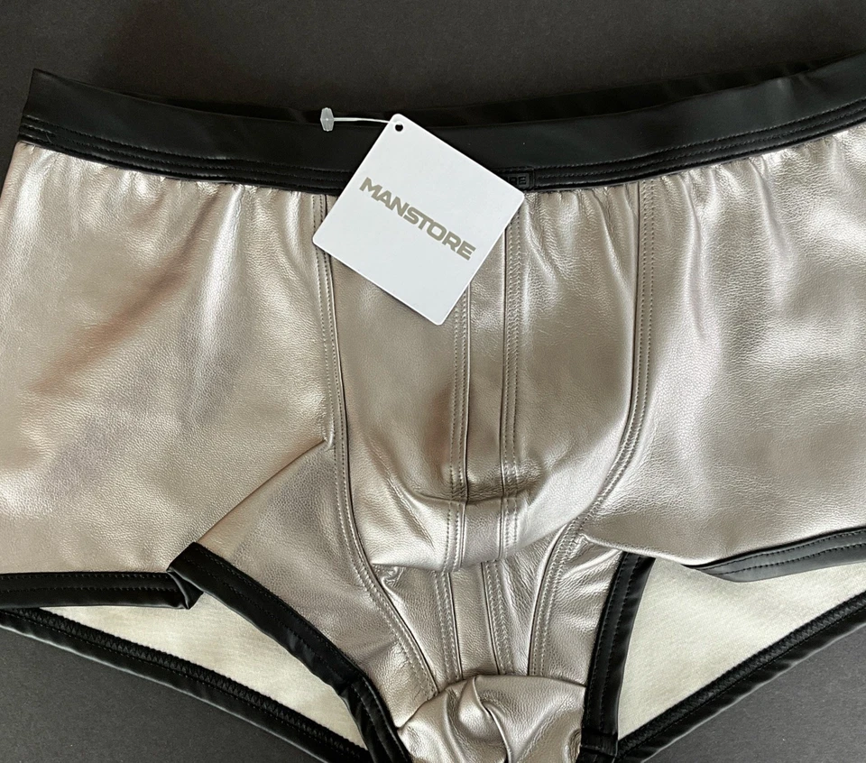 Manstore Herren Pant 🔥 Gr.M Shape Silver Boy BDSM Fetisch Look Neu Mit Etikett - Bild 2 von 4