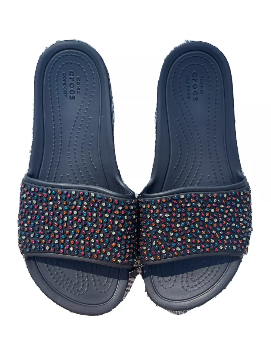 Crocs embellished slide sale