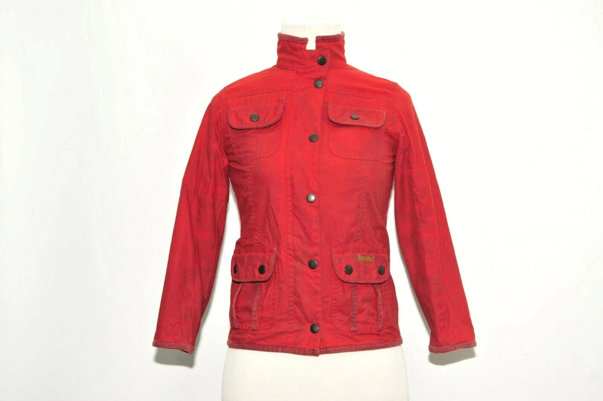 Barbour wax jacket sales kids red