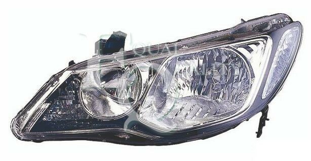 Faro Fanale Anteriore Sinistro Per Honda Civic 2006 In Poi Hybrid 4 Porte