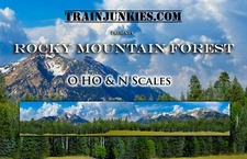 TrainJunkies Rocky Mountain Forest Model Railroad Backdrop